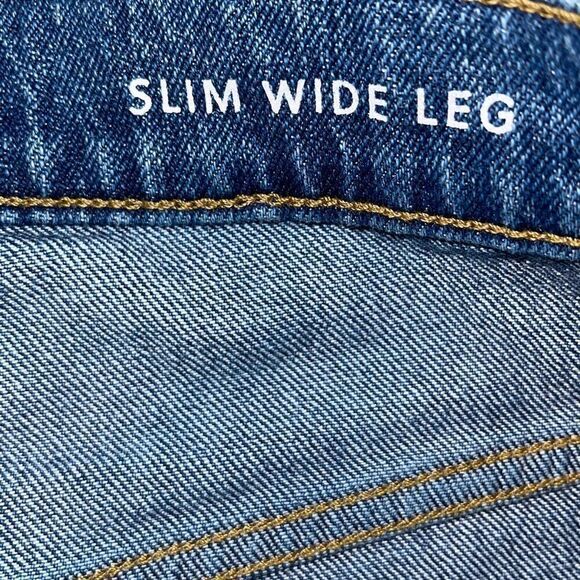 Re-Imagined by J. Crew Womens Cotton Blend Slim Wide Leg Jeans‎ Blue Size 31 - Picture 8 of 13